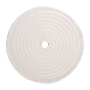 MUSLIN POLISH WHEEL, STITCHED, 8'' X 3/8'' THICK, 3/4'' ARBOR