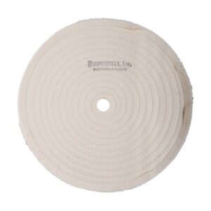 MUSLIN POLISH WHEEL, STITCHED, 10'' X 3/8'' THICK, 3/4'' ARBOR