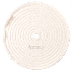 MUSLIN POLISH WHEEL STITCHED 10'' X 3/8'' THICK, 7/8'' ARBOR