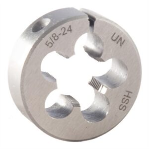 FLASH SUPPRESSOR ROUND DIE 1'' DIA. 5/8''-24 TPI FOR AR-308