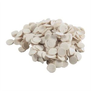 HEAVY DUTY COTTON ROUND PATCHES,.875''/.22-.25 CAL, 1000 PACK