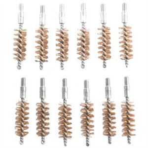 DOUBLE-TUFF BRONZE PISTOL BRUSH 10MM/40 CALIBER 12 PACK