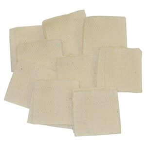 HEAVY DUTY SQUARE COTTON PATCHES,1.375''/.22/.270CAL, 1000 PK