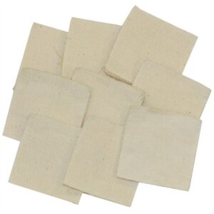 HEAVY DUTY SQUARE COTTON PATCHES, 1.75'', .338 CAL, 1000 PK