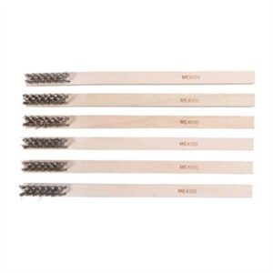 GUNSMITH HEAVY DUTY BRUSH, SS WIRE, STRAIGHT, 6 PACK