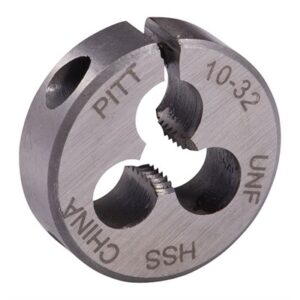 ROUND WIRE GAUGE CARBON DIE 13/16â DIAMETER 10-32 THREAD