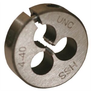 ROUND WIRE GAUGE CARBON DIE 13/16â DIAMETER 4-40 THREAD