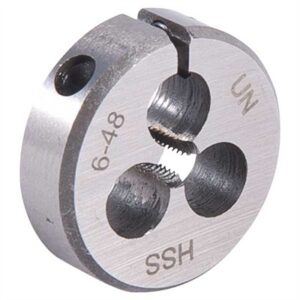 ROUND WIRE GAUGE CARBON DIE 13/16â DIAMETER 6-48 THREAD