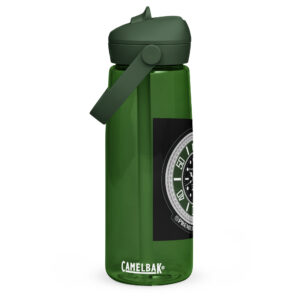 Flip straw water bottle