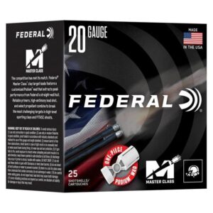 Federal Master Class Shotshells 20ga 2-3/4" 7/8oz 1250fps #8 25/ct