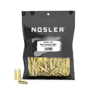 Nosler Unprimed Unprepped Brass Rifle Cartridge Cases 6mm Creedmoor 100/ct (BULK)