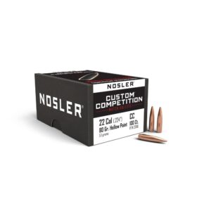 Nosler Custom Competition Rifle Bullets .22 cal .224" 80 gr HPBT 100/ct
