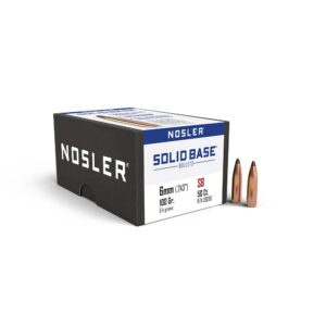 Nosler Solid Base Rifle Bullets 6mm .243" 100 gr 50/ct