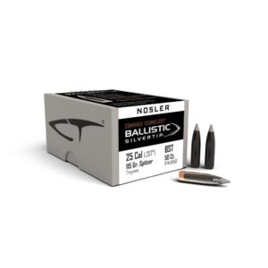 Nosler Ballistic SilverTip Hunting Rifle Bullets .25 cal .257" 115 gr SBT-BSTIP 50/ct
