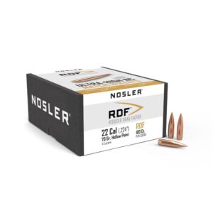 Nosler RDF Match Rifle Bullets .22 cal .224" 70 gr HPBT 100/ct