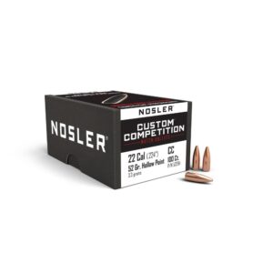 Nosler Custom Competition Rifle Bullets .22 cal .224" 52 gr HPBT 100/ct