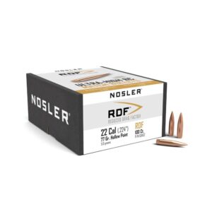 Nosler RDF Match Rifle Bullets .22 cal .224" 77 gr HPBT 100/ct