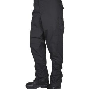 Tru-Spec BDU Basic Pants - 6.5oz. 65/35 Polyester Cotton Rip-Stop Zip Fly Closure Black Small
