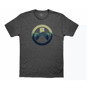 CASCADE ICON LOGO T-SHIRT CHARCOAL HEATHER SMALL