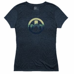 CASCADE ICON LOGO T-SHIRT NAVY HEATHER LARGE