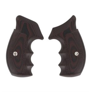 S&W K/L FRAME TAC DIAMOND, ROUND BUTT, BLACK CHERRY