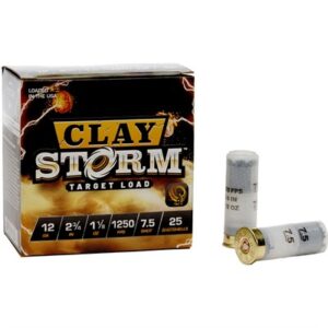 CLAY STORM 12 GAUGE 2-3/4'' 1-1/8OZ #7.5 SHOT 1250 FPS 25/BOX
