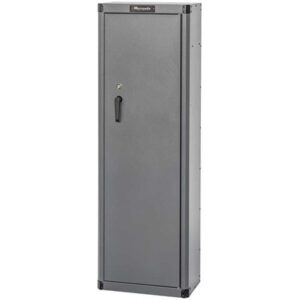 GUN CABINET W/KEY LOCK 8-GUN 55'' H X 18'' W X 10'' D, BLACK