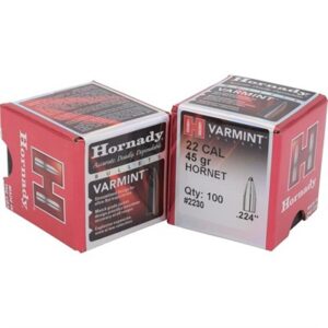 VARMINTâ¢ HORNET 22 CALIBER (0.224'') 45GR JSP 100/BOX