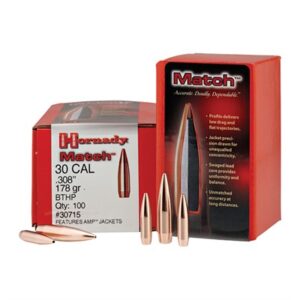 MATCH 30 CALIBER (.308'') 155GR BOATTAIL HOLLOW POINT 100/BOX