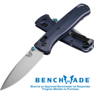 Bugout 3.24 inch Drop Point Silver Blade with Crater Blue Handle