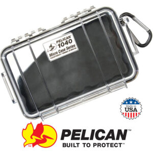 1040 Micro Case with No Foam Black Clear Internal Dimensions 6.5x3.9x1.8