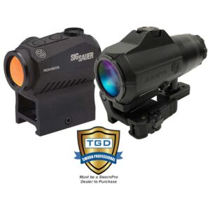 Romeo 5 Red Dot 2MOA and Juliet 3x Magnifier in Black