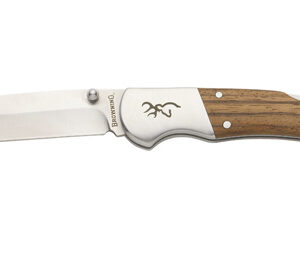 SAGE CREEK FOLDER - ZEBRA WOOD, LARGE, DROP POINT, PLAIN EDGE, 3.5" BLADE