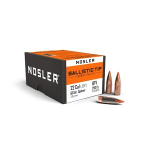Nosler Ballistic Tip Varmint Bullets .22 cal .224" 60 gr SBT-SB 250/ct