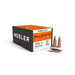 Nosler Ballistic Tip Varmint Bullets .22 cal .224" 55 gr SBT-SB 250/ct