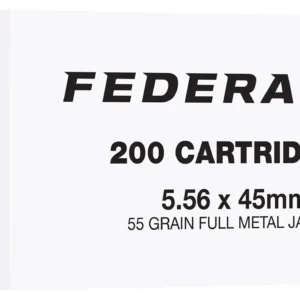 FEDERAL 5.56 NATO 55GR FMJ 200RD/BX 5BX/CS