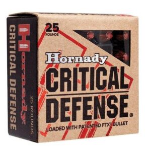 Hornady Critical Defense Handgun Ammo .380 ACP 90 gr FTX 1000 fps 25/ct