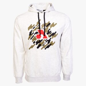 Arsenal XX-Large Gray Cotton-Poly Relaxed Fit Graphic Pullover Hoodie