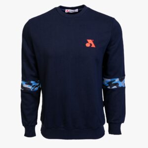 Arsenal Medium Blue Cotton-Poly Standard Fit Flex Pullover Sweater