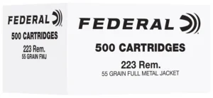 FEDERAL 223 REM 55GR FMJ 500RD/BX 2BX/CS