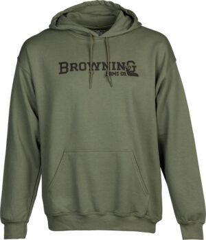 BROWNING HOODIE BRANDED BUCK - MARK GREEN LARGE