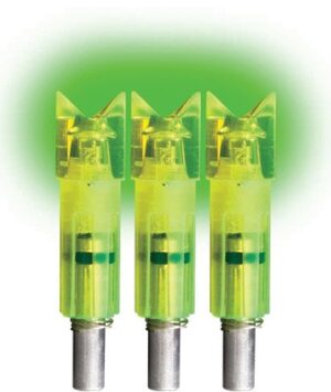 LUMENOK LIGHTED NOCK XBOW GRN - CRESCENT EASTON CARBON 3PK