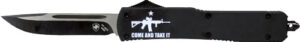 TEMPLAR KNIFE SLIM OTF COME - AND TAKE IT AR 3.1" BLACK DP