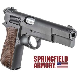 SA-35 9MM 4.7 inch barrel 15 Round Blued Manual Safety and Wood Grips