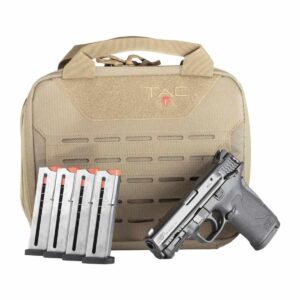 Smith & Wesson M&P380 Shield EZ M2.0 Handgun Bundle .380 Auto 8rd Magazines (5) 3.68" Barrel Black with Case