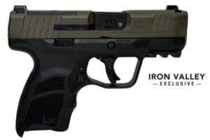 HK 12 Heckler & Koch CC9 Micro Comp 9mm 3.32-inch OR handgun in green and black
