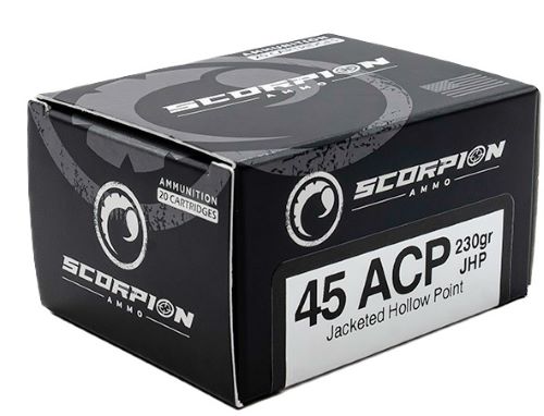 SCORPION 45ACP - 230GR JHP 20RD 10BX/CS - Scorpion Ammo
