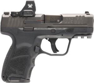 HK 8 Black H&K CC9 9mm micro-compact pistol with 3.32-inch barrel and Vortex Defender CCW optic