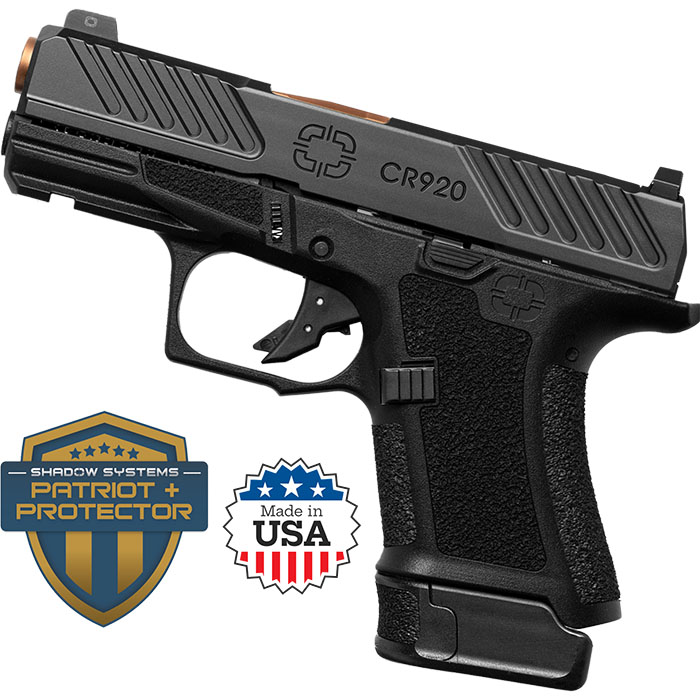 CR920 Combat Slide 9MM 3.41 inch barrel 13 Round Black Night Sights with Bronze - Shadow Systems