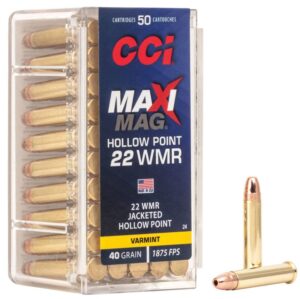 CCI 22 WMR  MAXI MAG 40GR JHP          * 50 RD/BX 40 BX/CS